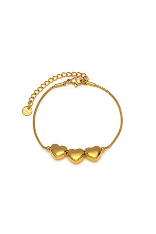 PULSERA CON 3 CORAZONES ESSENTIAL