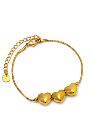 PULSERA CON 3 CORAZONES ESSENTIAL