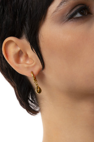 PENDIENTES CÍRCULOS PIEDRA AZUL