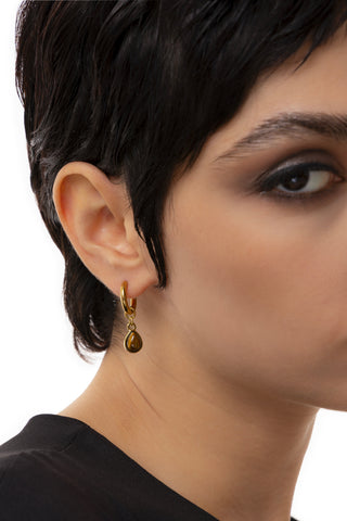 PENDIENTES CÍRCULOS PIEDRA AZUL