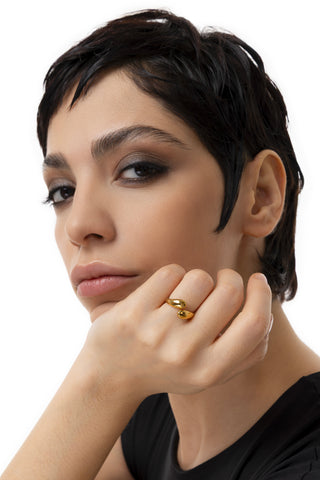 ANELLO 2 GOCCE TWIST