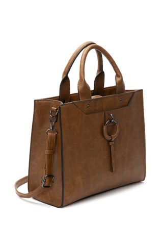 BORSA MAXI TOTE COGNAC