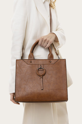 BORSA MAXI TOTE COGNAC