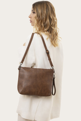 POCHETTE MORBIDA MARRONE