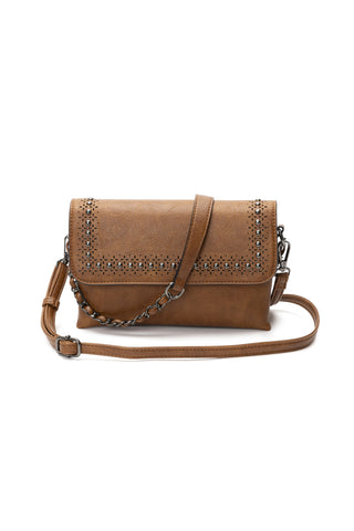 FLAP BAG MARRONE