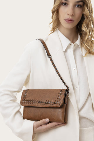 FLAP BAG MARRONE