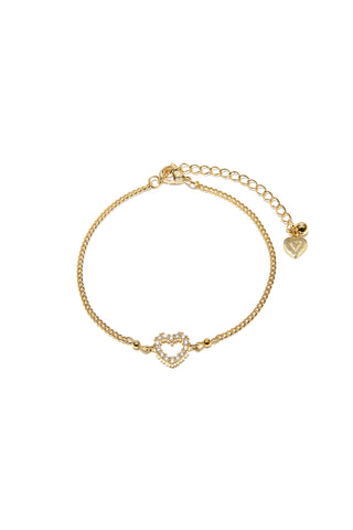 BRACCIALE CATENA CUORE BRILLANTI