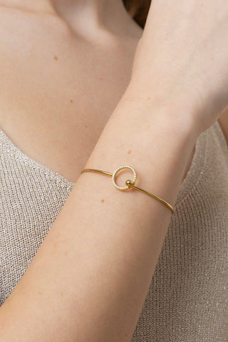 WOMEN’S BANGLE WITH CUBIC ZIRCONIA