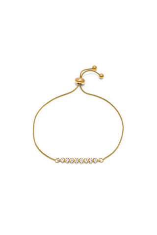 WOMEN’S ADJUSTABLE BRACELET WITH CUBIC ZIRCONIA ROW