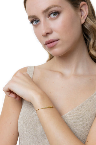 WOMEN’S ADJUSTABLE BRACELET WITH CUBIC ZIRCONIA ROW