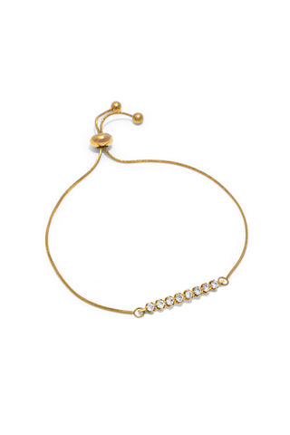 WOMEN’S ADJUSTABLE BRACELET WITH CUBIC ZIRCONIA ROW