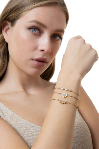WOMEN’S ADJUSTABLE BRACELET WITH CUBIC ZIRCONIA ROW