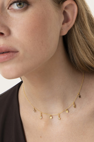 GIROCOLLO CHARMS CUORE/STELLA/LUNA