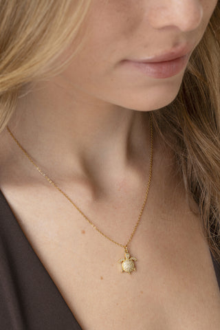 COLLANA TARTARUGA PAVÉ