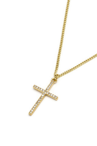 COLLANA CROCE PAVÉ
