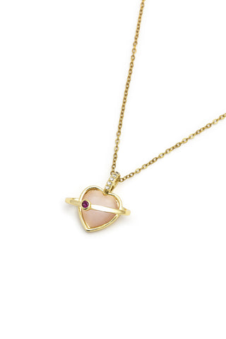 COLLANA CHARM CUORE ROSA