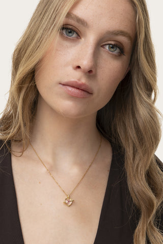 COLLANA CHARM CUORE ROSA