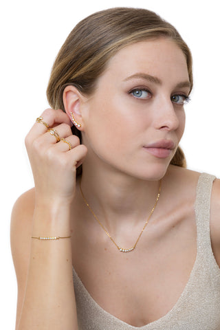 WOMEN’S LIGHT-POINT NECKLACE WITH CUBIC ZIRCONIA