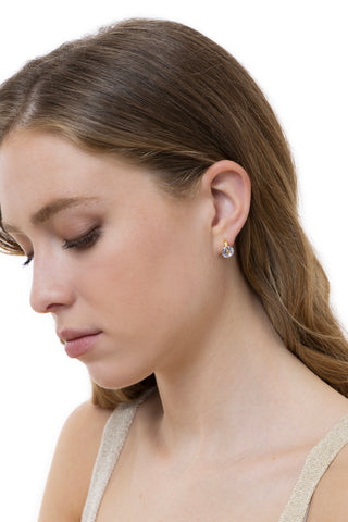 ORECCHINI A CERCHIO CON ZIRCONE GRANDE