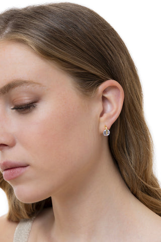ORECCHINI A CERCHIO CON ZIRCONE GRANDE