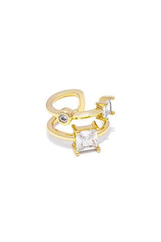 EAR CUFF DUE LINEE CON ZIRCONI