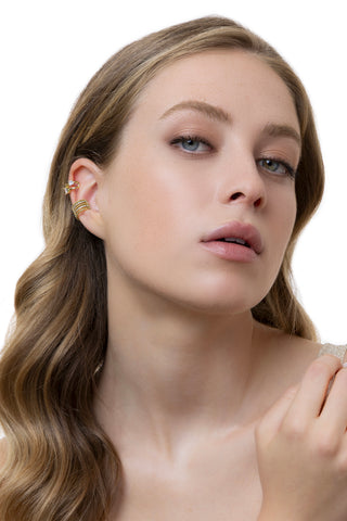 EAR CUFF DUE LINEE CON ZIRCONI