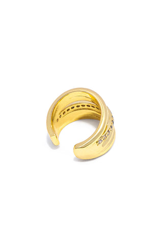 SET EAR CUFF MULTILINEA CON FILA DI ZIRCONI