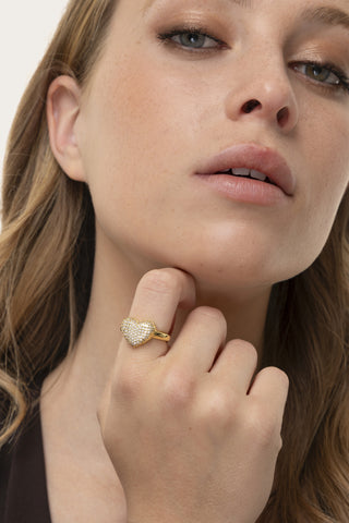 ANELLO CUORE PAVÉ