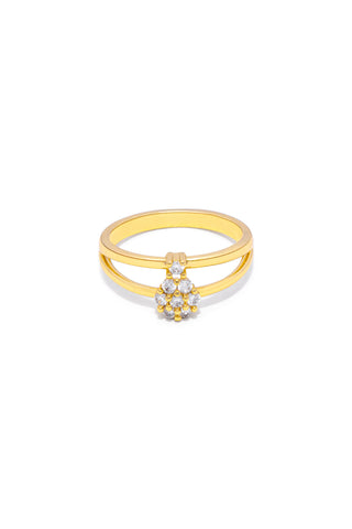 ANELLO DONNA DOPPIA FASCIA CON ZIRCONI