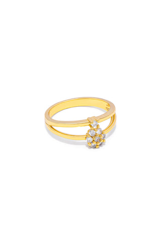 ANELLO DONNA DOPPIA FASCIA CON ZIRCONI