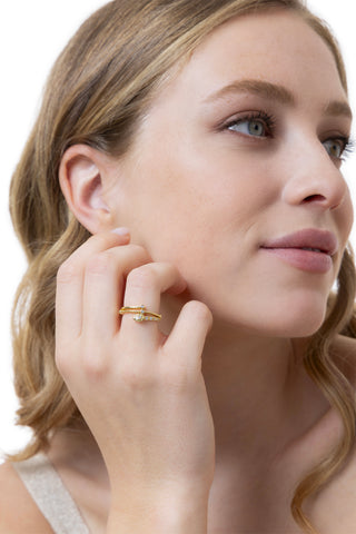 ANELLO DONNA SERPENTE CON ZIRCONI