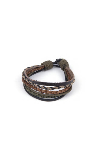 BRACCIALE MULTIFILO PELLE