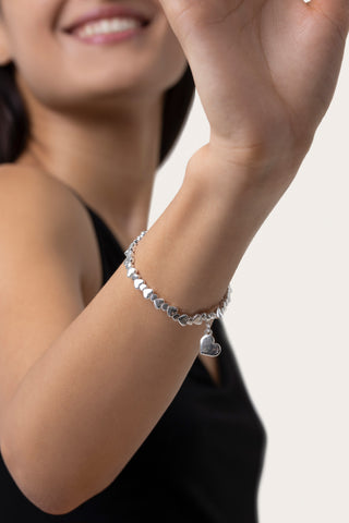 BRACCIALE ELASTICO CIONDOLO CUORE