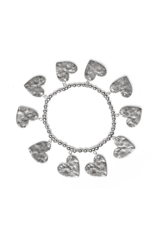 BRACCIALE ELASTICO CUORI BATTUTI