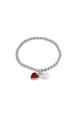 BRACCIALE ELASTICO CUORE ROSSO