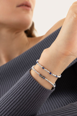 SET 2 BRACCIALI ELASTICI LAPISLAZZULI