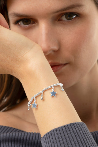 BRACCIALE ELASTICO STELLE BLU