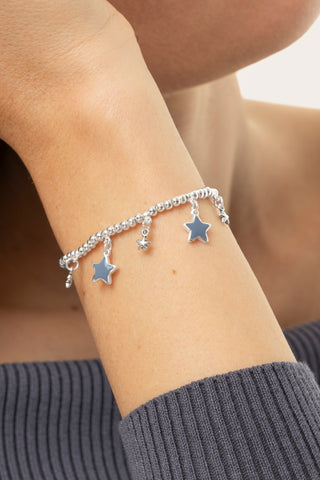 BRACCIALE ELASTICO STELLE BLU