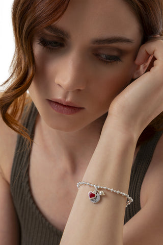 BRACCIALE ELASTICO PENDENTE 'LIVE LAUGH LOVE'