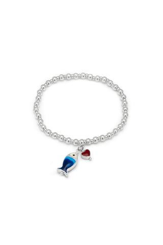 BRACCIALE ELASTICO PENDENTE PESCE BLU