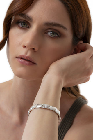 BRACCIALE ELASTICO RETTANGOLI ONDULATI