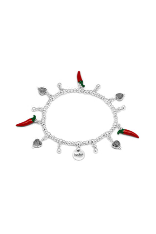 BRACCIALE ELASTICO PENDENTI PEPERONCINI