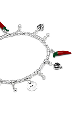 BRACCIALE ELASTICO PENDENTI PEPERONCINI