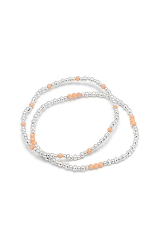 BRACCIALI ELASTICI PIETRE ROSA