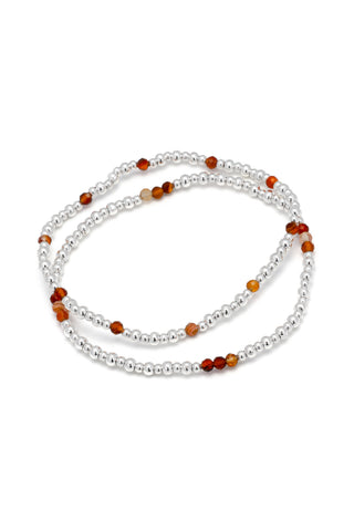 PULSERAS EL?STICAS CON PIEDRAS ?MBAR