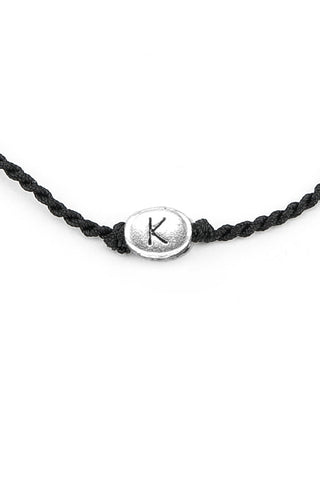 BRACCIALE CORDINO LETTERA
