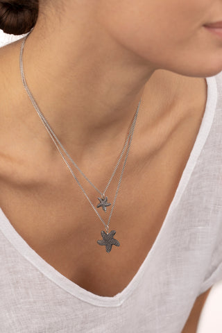 COLLANA 2 CATENE STELLE MARINE
