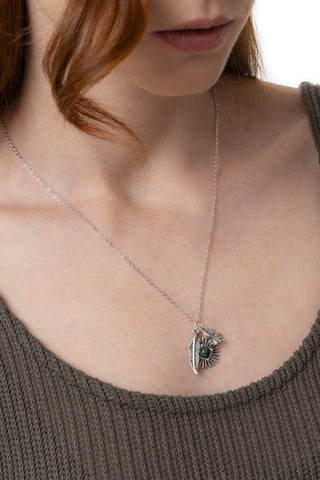 COLLANA QUADRIFOGLIO PIUMA