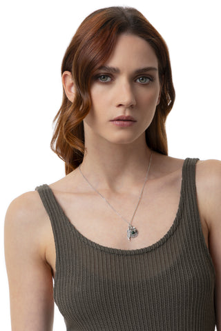 COLLANA QUADRIFOGLIO PIUMA