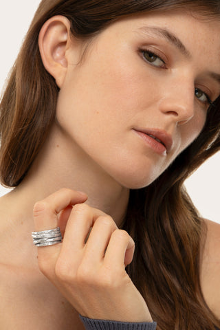 ANELLO FASCIA LINEE INTRECCIO